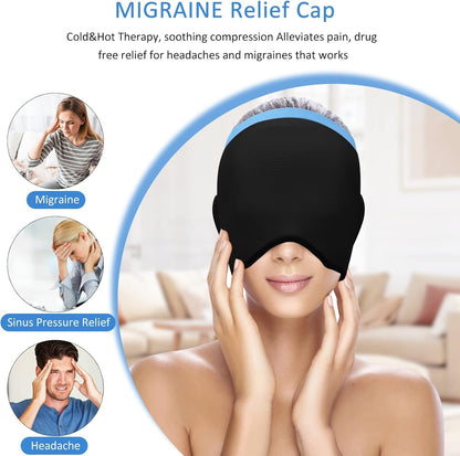 Migraine Relief Hat headache hat Gel Hot Cold Therapy Ice Cap For Relieve Pain Ice Hat Eye Mask Stress Pressure Pain Relief